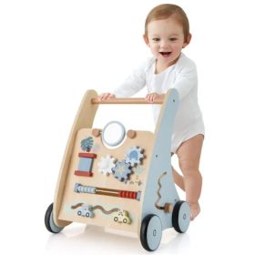 Multi-Functional Baby Activity Walker, Anti-O-Leg Design Wooden Walker with Storage for Toddlers (Option: Defaulttitle)