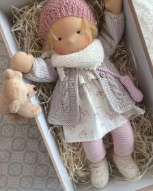 Handmade Plush Doll Golden Curly Girl Finished Product (Option: L)
