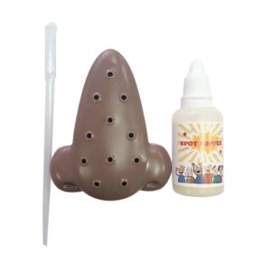 Sensory Fidget Spot Popper Toy Realistic Nose Novelty Interactive Antistress Playset Squeeze Prank Toy for stress Relief P31B (Color: Brown)