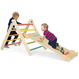 3-in-1 Triangular Climbing Toys for Toddlers (Color: Multicolor)